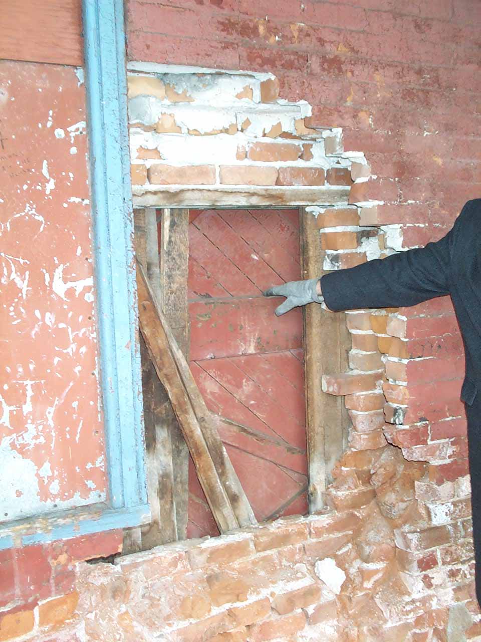 Hornell Erie Depot before restoration with boarded up windows and crumbling brick walls