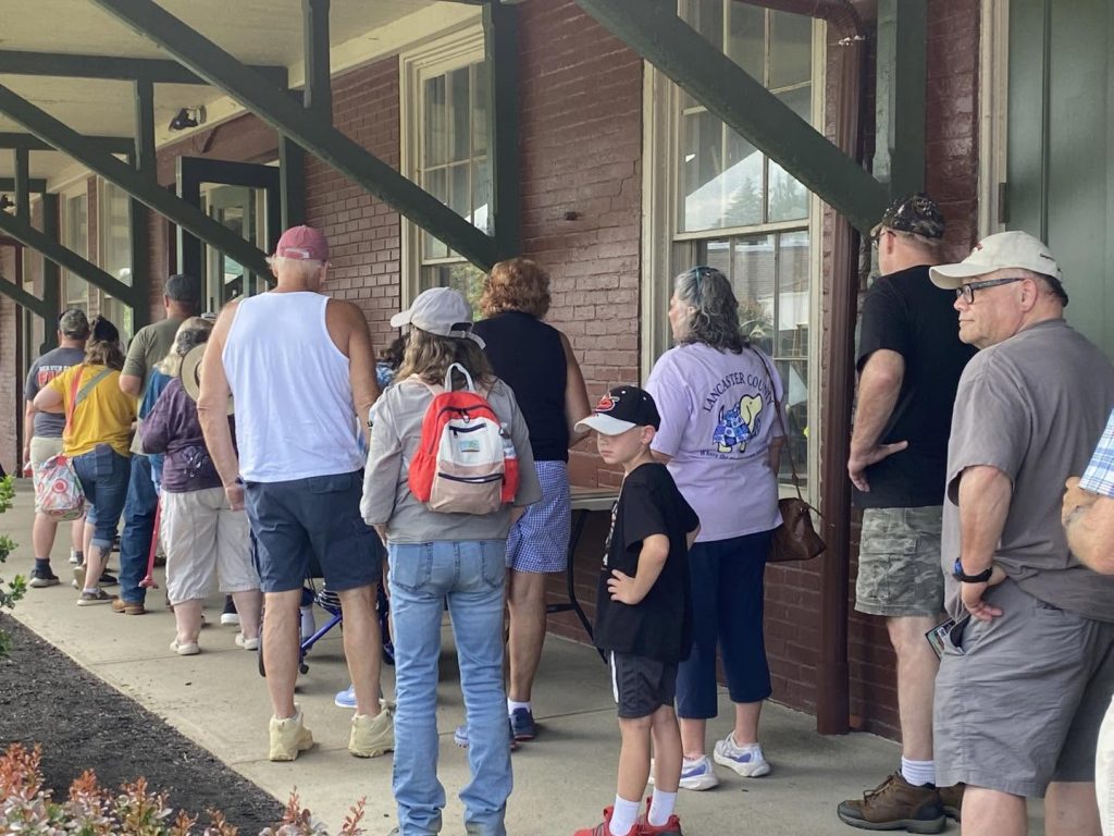 Hornell Erie Depot Museum visitors